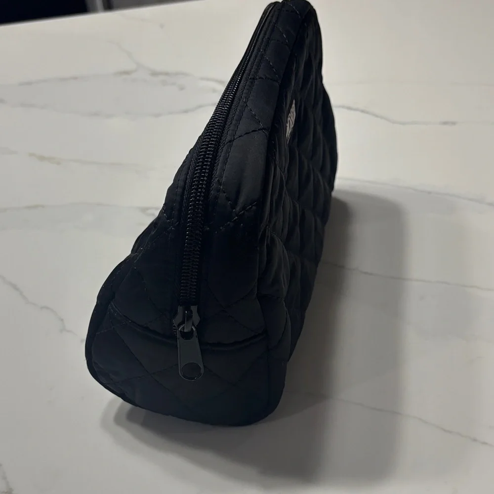 PINK Victoria's Secret Quilted Black Cosmetic Case